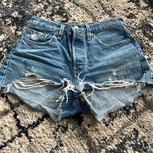 Levi’s 501 Denim Ripped Shorts - W28